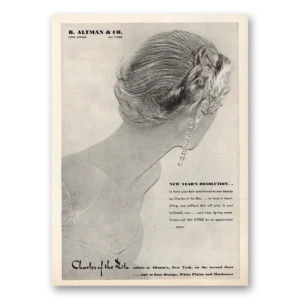 1950 Charles of the Ritz Cosmetics Print Ad | New Years