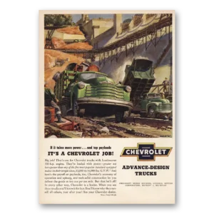 1950 Chevrolet Trucks Print Ad | Chevrolet Job