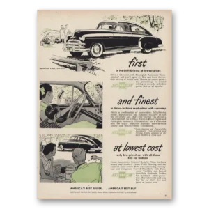 1950 Chevrolet Fleetline Print Ad | No Shift Driving