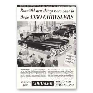 1950 Chrysler Print Ad | Beautiful Things