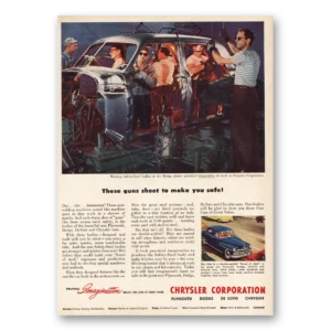 1950 Chrysler Print Ad | These Guns Shoot