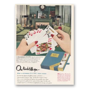 1950 United States Playing Card Print Ad | Ceil Chapman