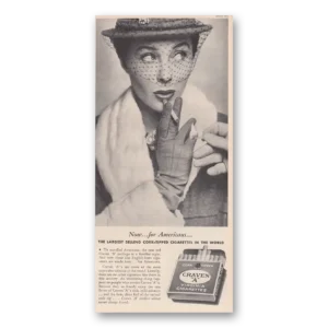 1950 Craven A Cigarettes Print Ad | Cork Tipped