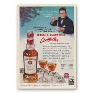 1950 Crosse & Blackwell Print Ad | Cocktailer