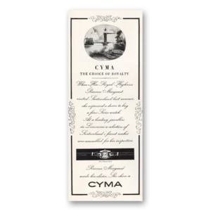 1950 Cyma Watch Print Ad | Choice Royalty