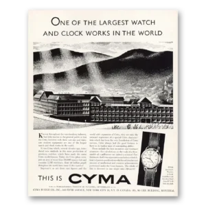1950 Cyma Watch Print Ad | Clock Works