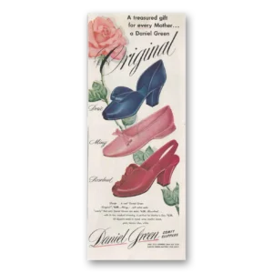 1950 Daniel Green Slippers Print Ad | Treasured Gift