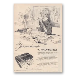 1950 Du Maurier Cigarettes Print Ad | She Smokes