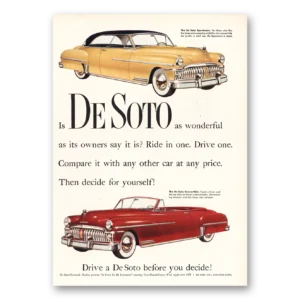 1950 DeSoto Print Ad | Wonderful