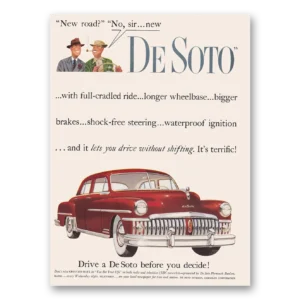 1950 DeSoto Print Ad | No Sir