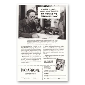 1950 Dictaphone Print Ad | Norman Rockwell