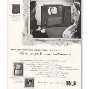1950 DuMont Television Print Ad | New Instruments