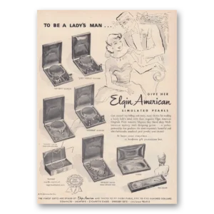 1950 Elgin American Print Ad | Ladys Man