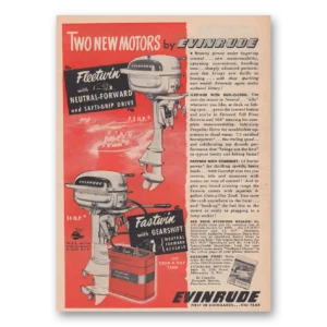 1950 Evinrude Print Ad | Fleetwin Fastwin