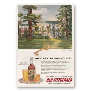 1950 Old Fitzgerald Whiskey Print Ad | Runnymede