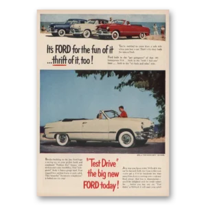 1950 Ford Print Ad | Top Downer