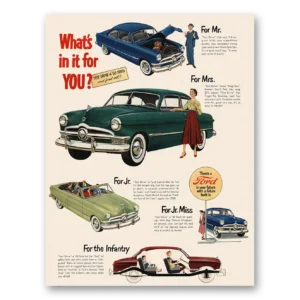 1950 Ford Print Ad | Mr Mrs Jr
