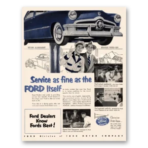 1950 Ford Parts and Service Print Ad | Service As Fine