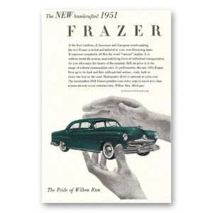 1950 Frazer Sedan Print Ad | Willow Run