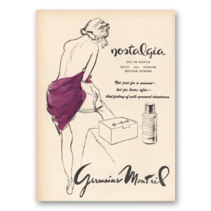 1950 Germaine Monteil Cosmetics Print Ad | Nostalgia Eau