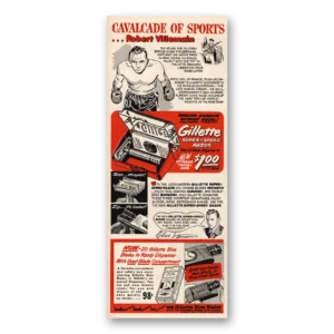 1950 Gillette Razor Print Ad | Ralph Kiner