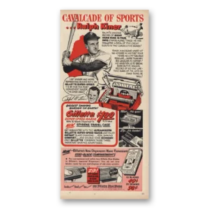 1950 Gillette Razor Print Ad | Ralph Kiner