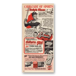 1950 Gillette Print Ad | Ralph Kiner