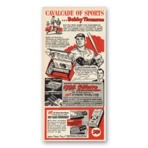 1950 Gillette Print Ad | Bobby Thomson