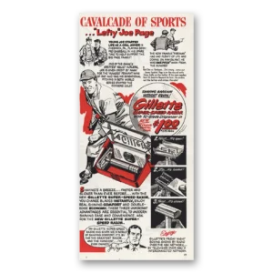 1950 Gillette Razor Print Ad | Lefty Joe Page