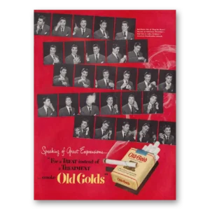1950 Old Gold Cigarettes Print Ad | Great Expression