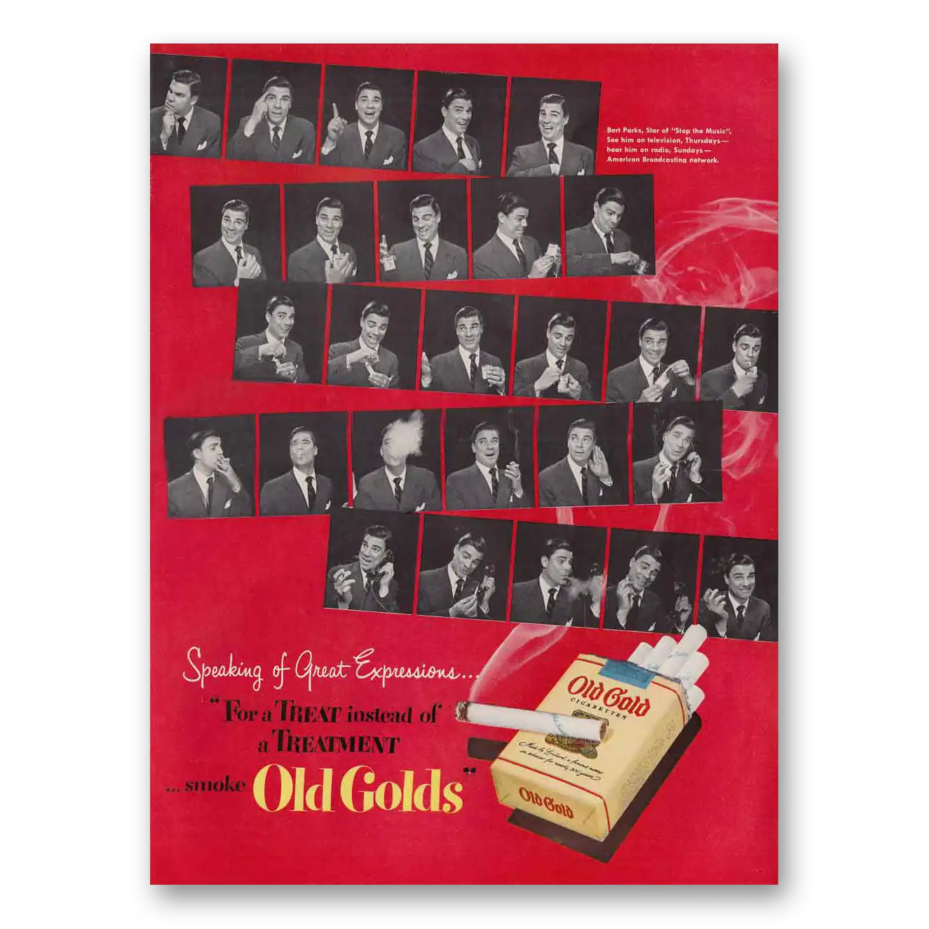1950 Old Gold Cigarettes Print Ad | Great Expression