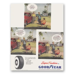 1950 Goodyear Tires Print Ad | Low Pressure