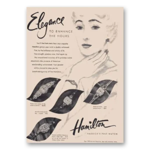 1950 Hamilton Watch Print Ad | Enhance Hours