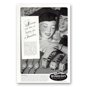 1950 Hamilton Watch Print Ad | Someone You Love