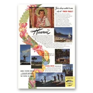 1950 Hawaii Print Ad | This Fall