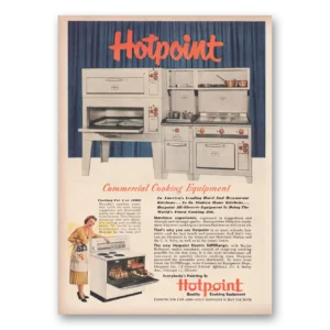 1950 Hotpoint Electric Range Print Ad | Cooking Equipment