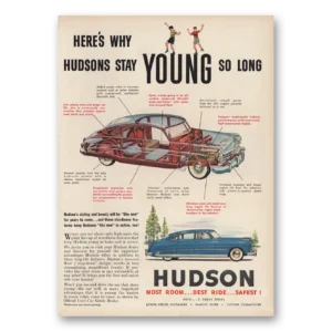 1950 Hudson Motor Car Print Ad | Stay Young