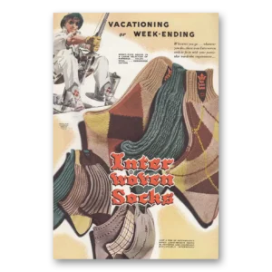 1950 Interwoven Socks Print Ad | Week Ending