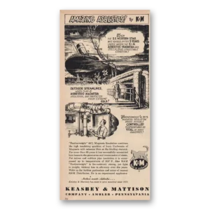 1950 Keasbey & Mattison Print Ad | Ss Western Star