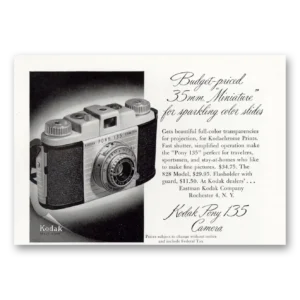 1950 Kodak Pony Camera Print Ad | Sparkling