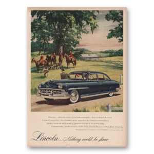 1950 Lincoln Cosmopolitan Print Ad | Congregate Horses