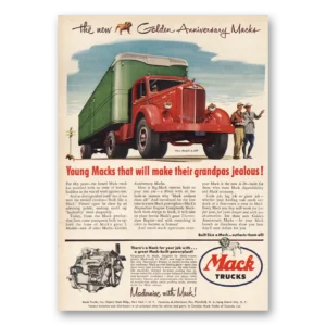 1950 Mack Trucks Print Ad | Golden Anniversary