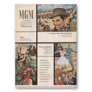 1950 Metro Goldwyn Mayer Print Ad | Across Wide Missouri