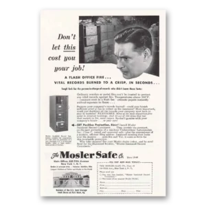 1950 Mosler Safe Print Ad | Your Job