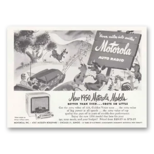 1950 Motorola Radio Print Ad | Auto Radio