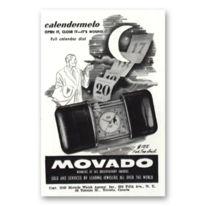 1950 Movado Watch Print Ad | Calendermeto