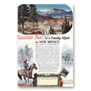 1950 New Mexico Print Ad | Family Affair
