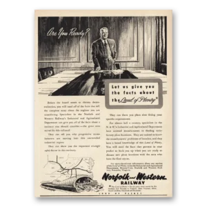 1950 Norfolk and Western Railway Print Ad | Land Of Plenty