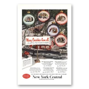 1950 New York Central Print Ad | Merry Christmas