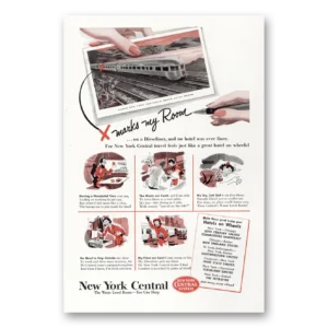 1950 New York Central Print Ad | X Marks